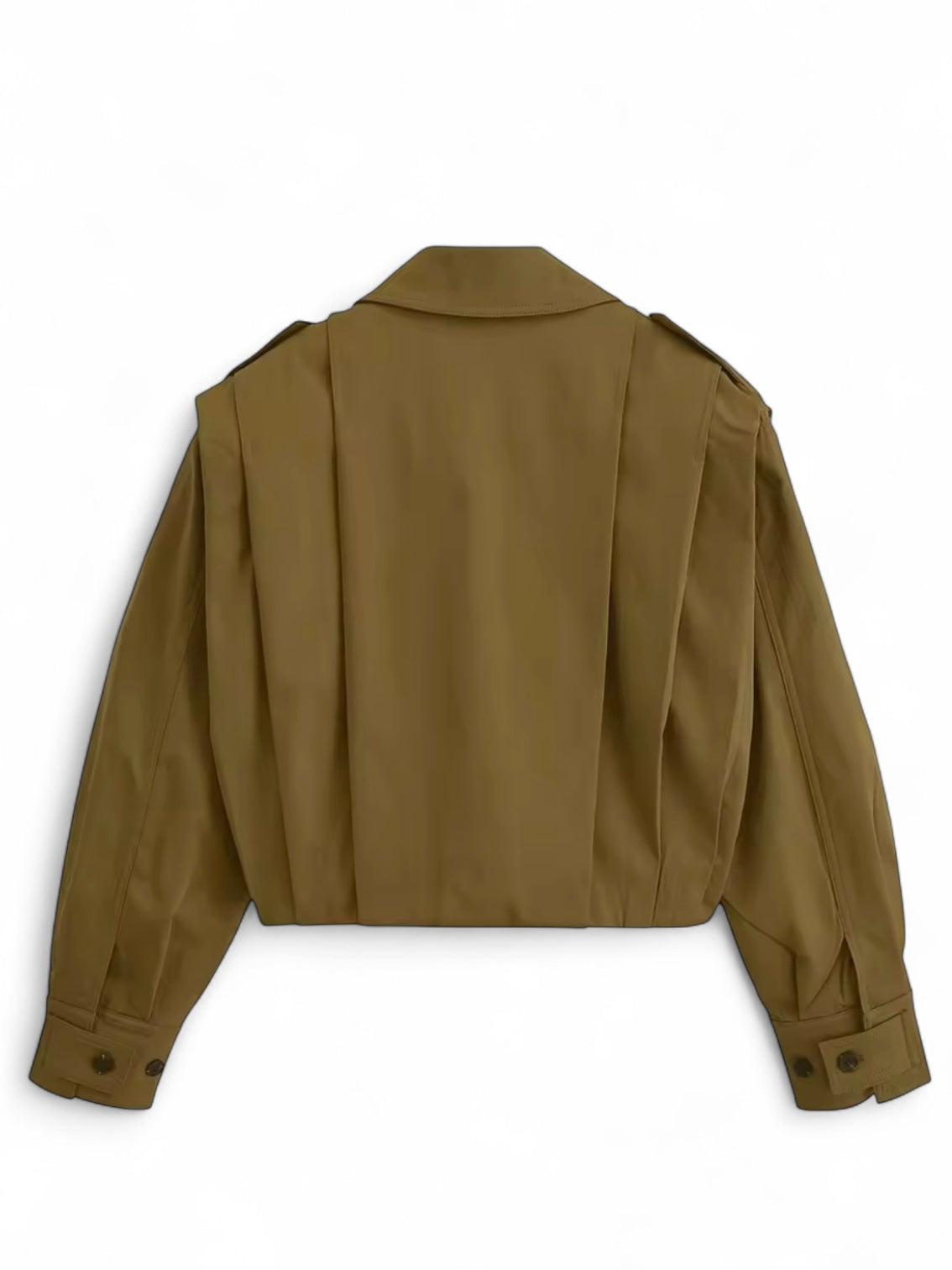 Cropped Trenchcoat mit Faltenbund
