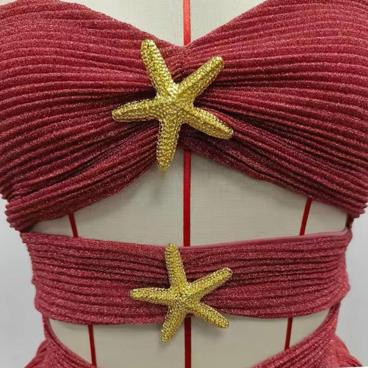 Rüschen Minikleid mit Cut-Outs - Sorentis