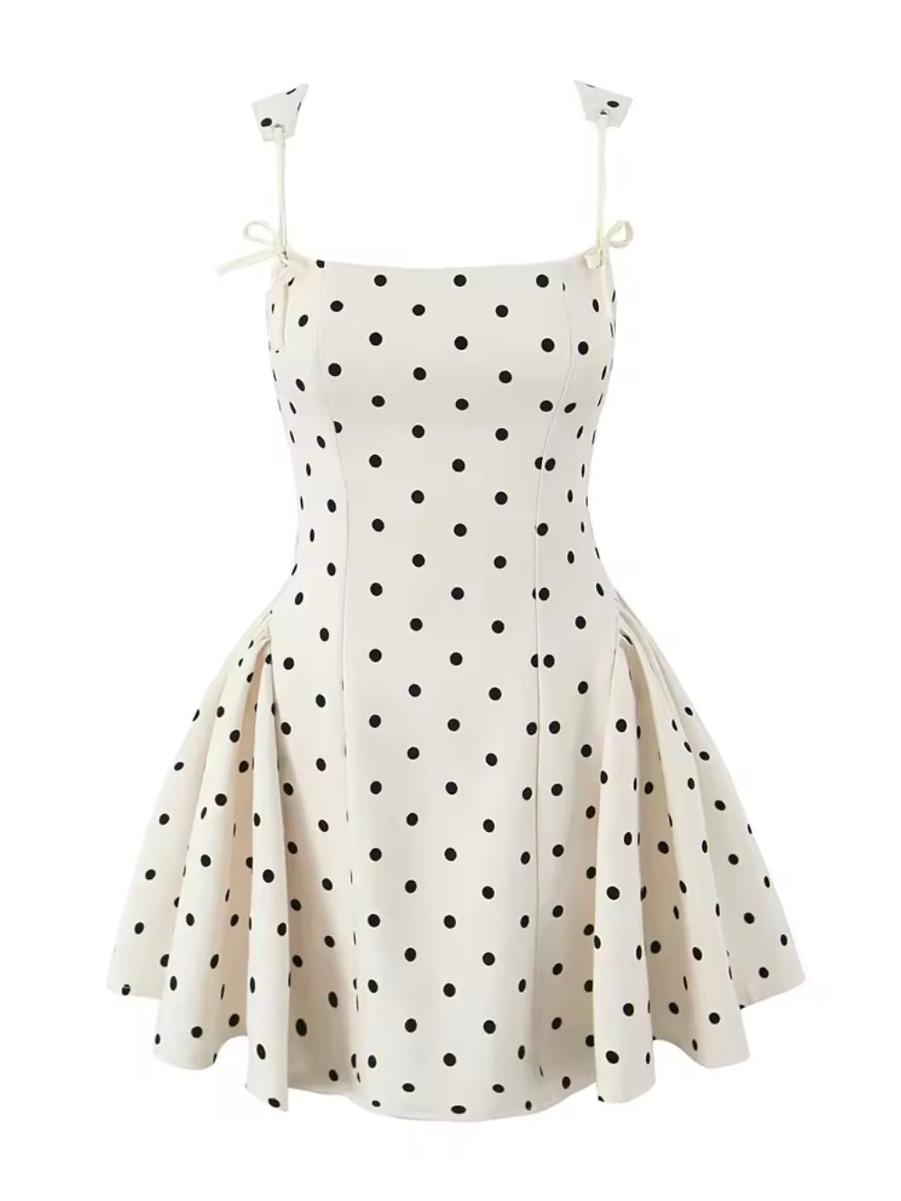 Polka Dot Kleid mit Rückenschnürun