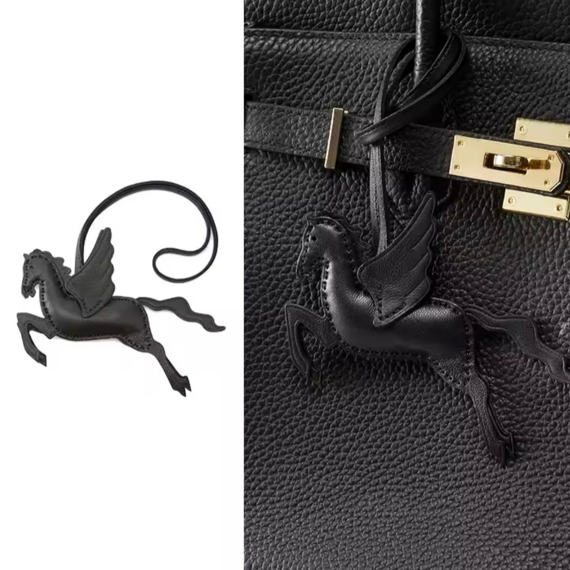 Echtleder Pegasus Taschenanhänger