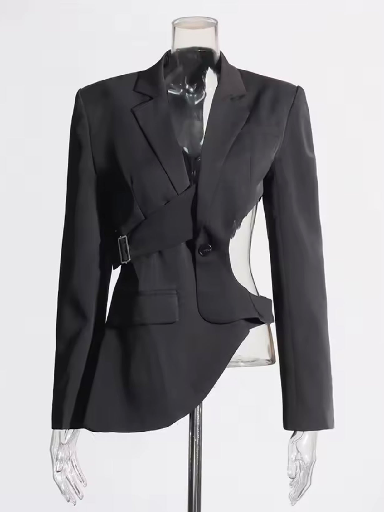 Asymmetrischer Blazer mit Cut-outs