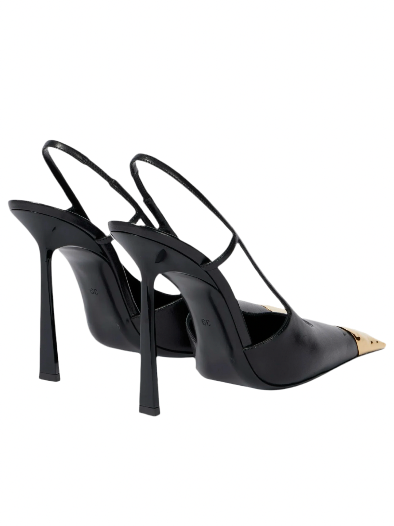 Slingback-Pumps mit Metallkappe