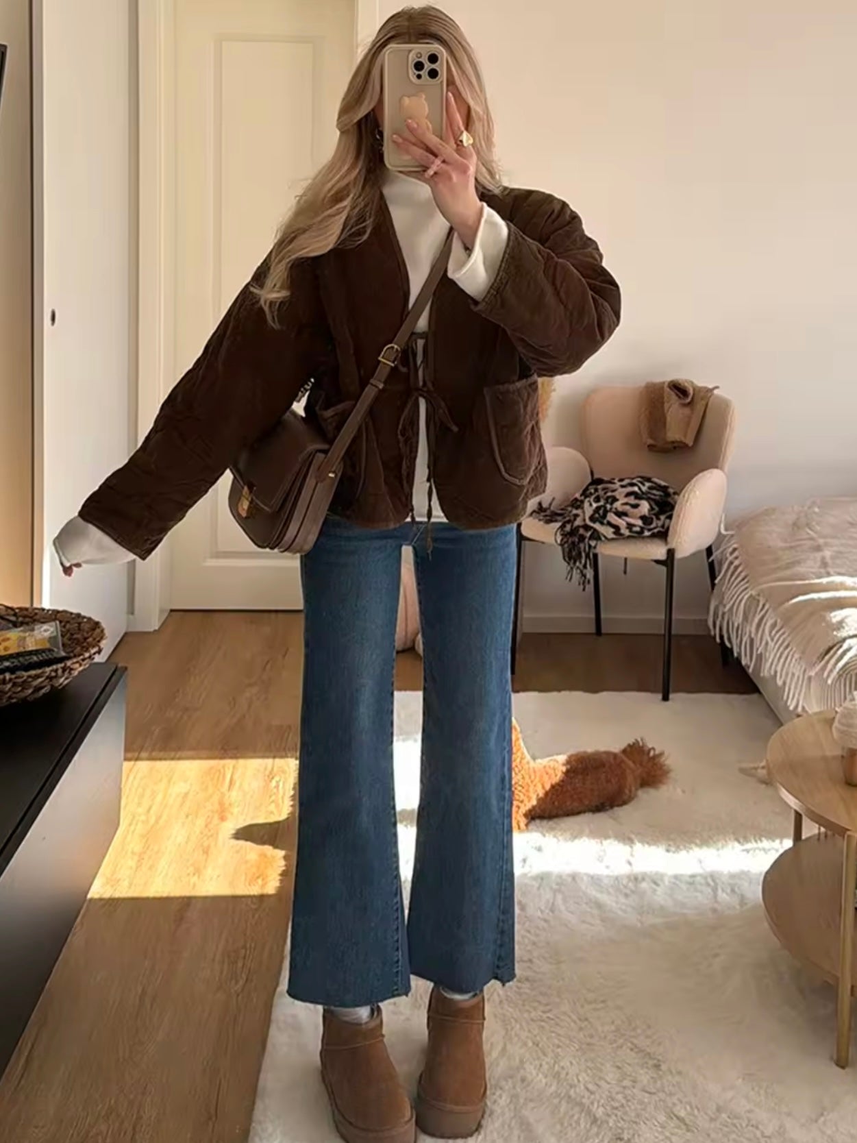 Leichte Übergangsjacke aus feinem Cord