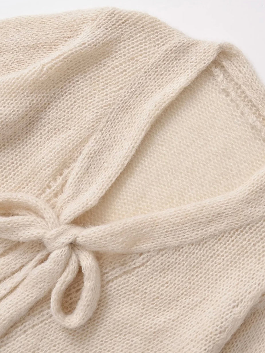 Feinstrick Bow Cardigan