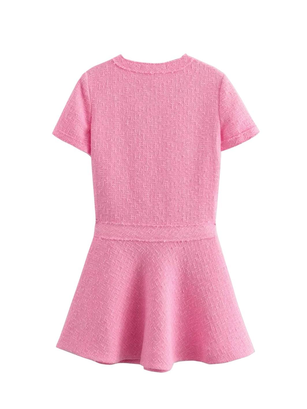 Ausgestelltes Tweed Minikleid