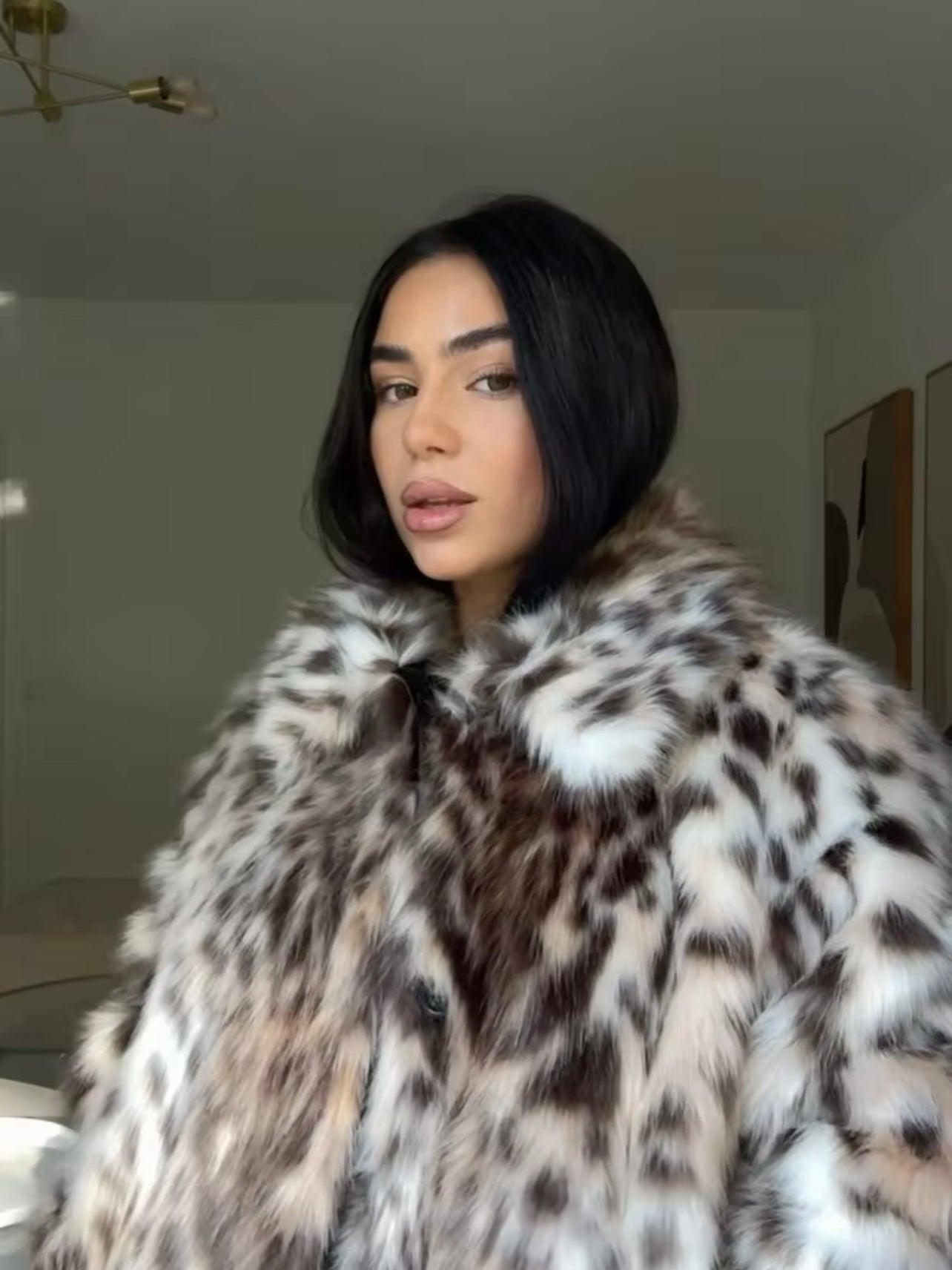 Faux-Fur Leoparden Jacke - Sorentis