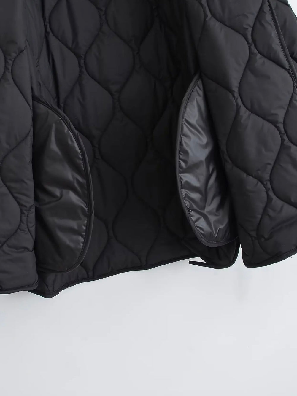 Gesteppte Übergangsjacke mit Schleifen
