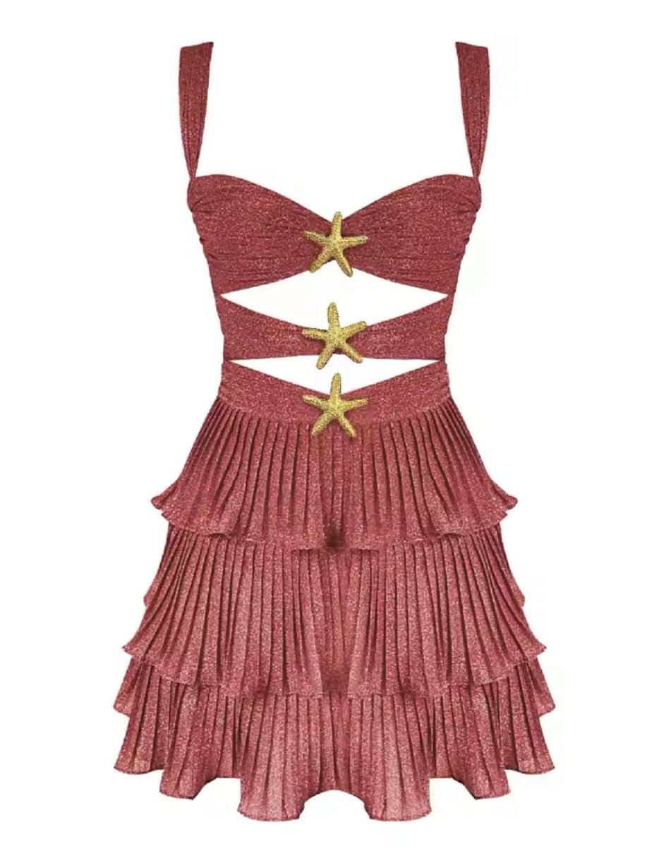 Rüschen Minikleid mit Cut-Outs - Sorentis