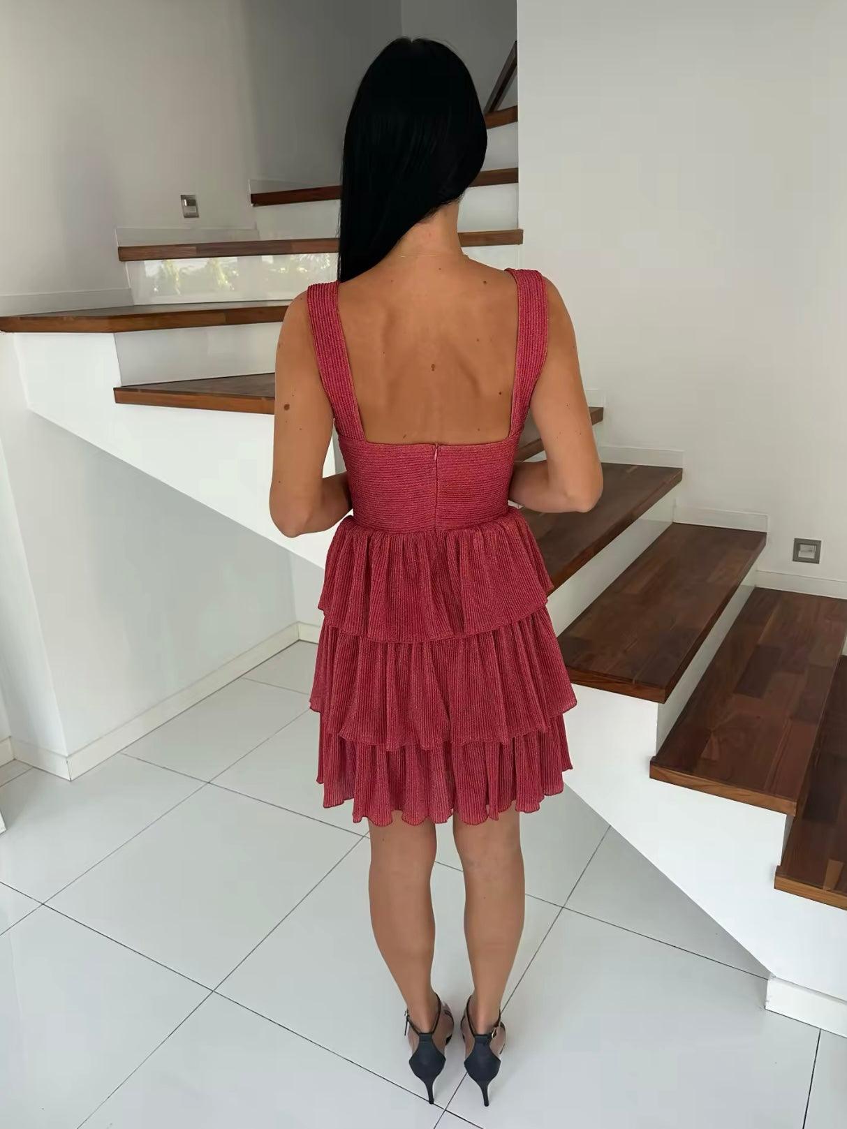 Rüschen Minikleid mit Cut-Outs - Sorentis