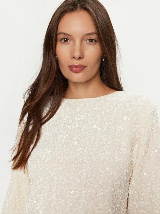 Pailletten Cardigan mit Schleifen - Sorentis
