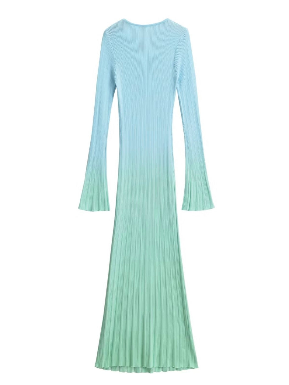 Maxi-Strickkleid mit Farbverlauf