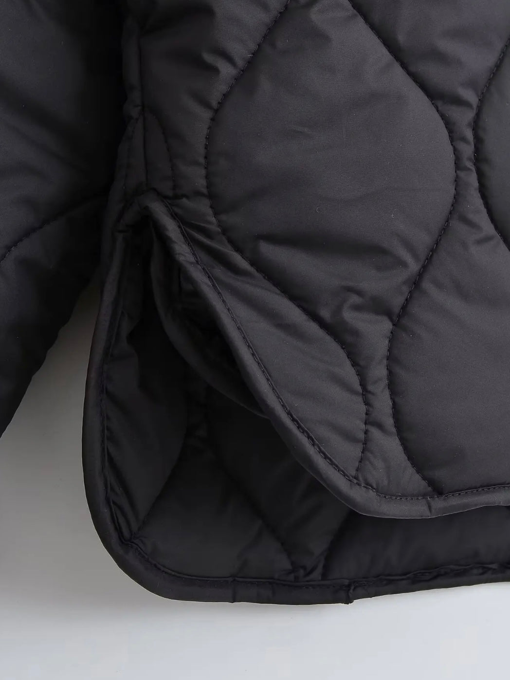 Gesteppte Übergangsjacke mit Schleifen