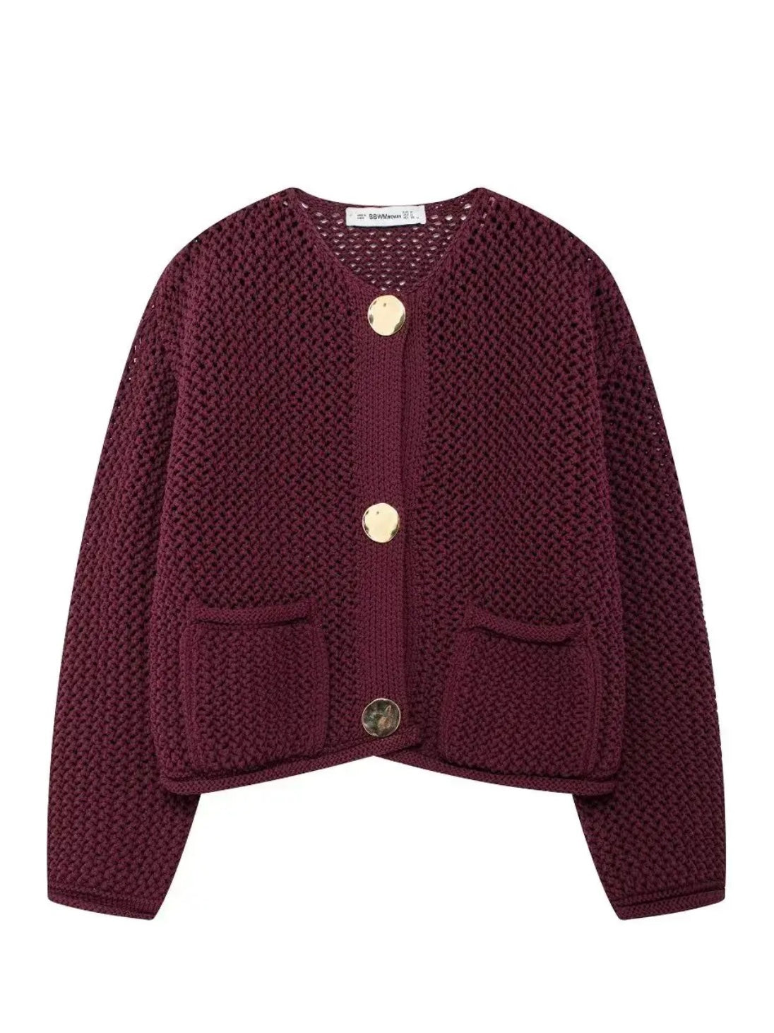 Strick Cardigan mit goldenen Knöpfen