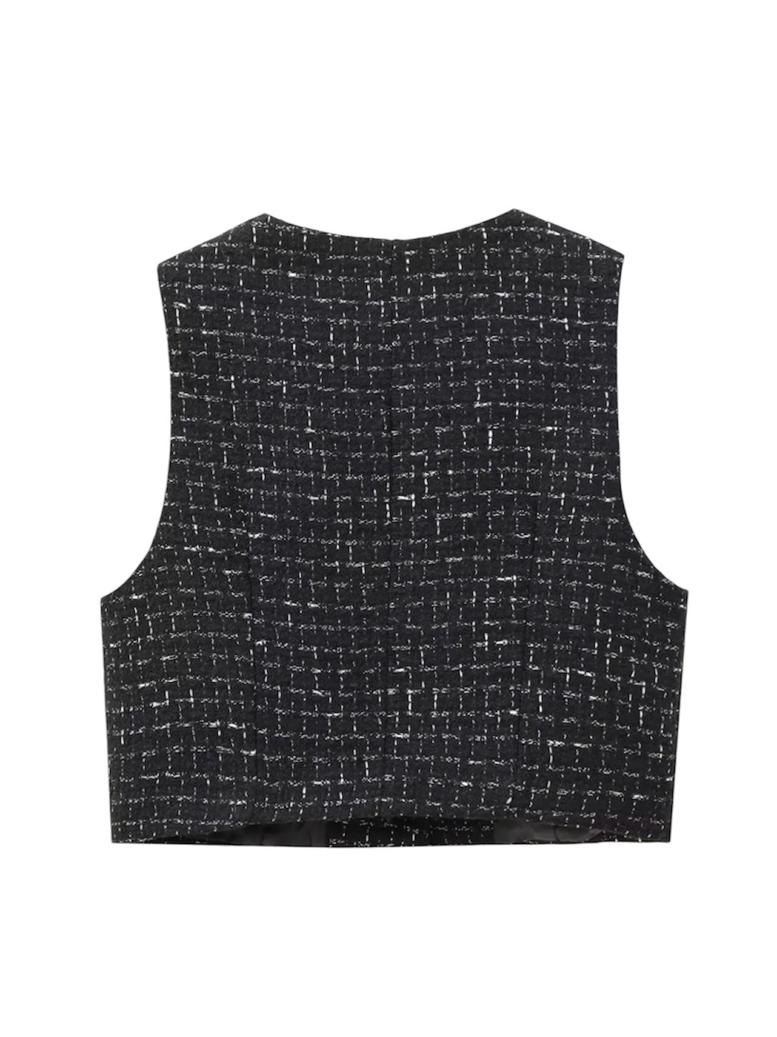 Tweed-Zweiteiler taillierte Weste mit einem Hosenrock