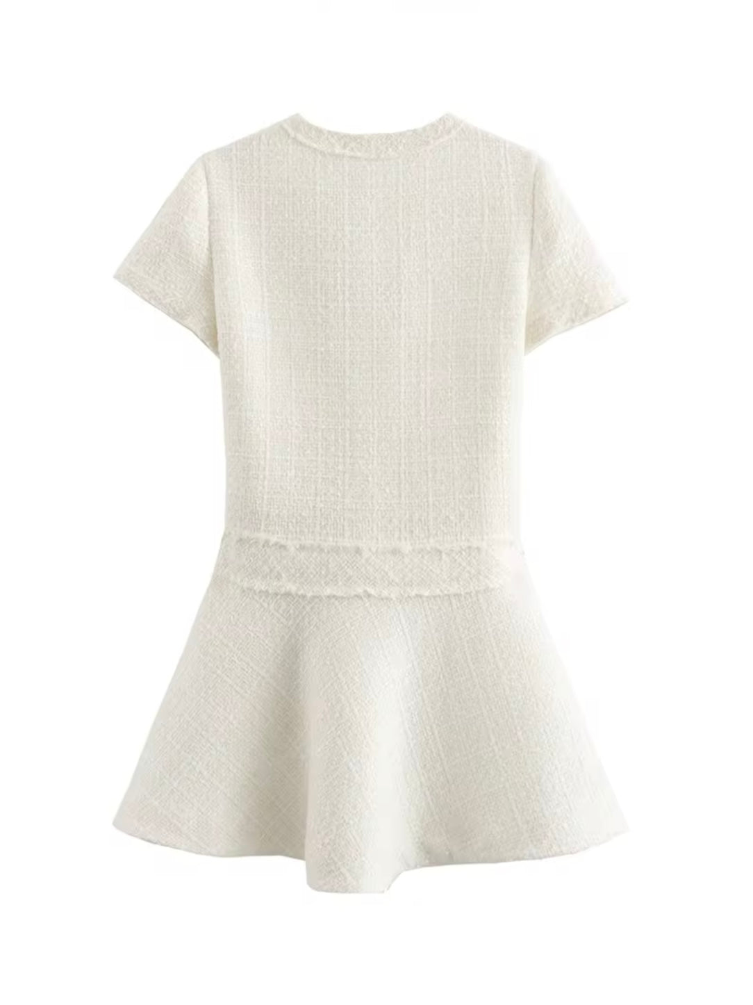 Ausgestelltes Tweed Minikleid
