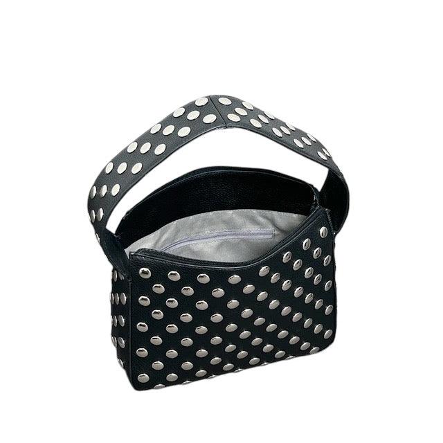 Schwarze Handtasche mit Nieten - Sorentis