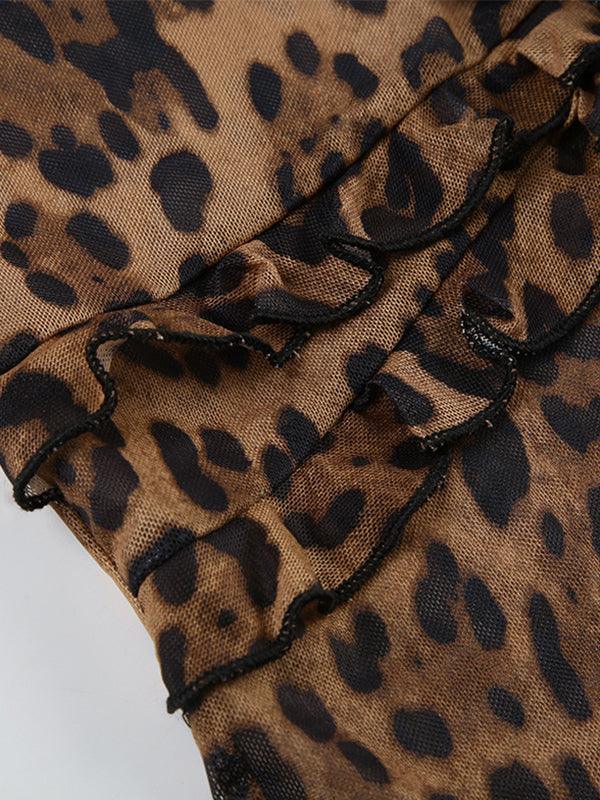 Leo Mesh Bluse mit Volant - Sorentis