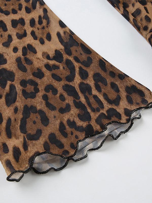 Leo Mesh Bluse mit Volant - Sorentis