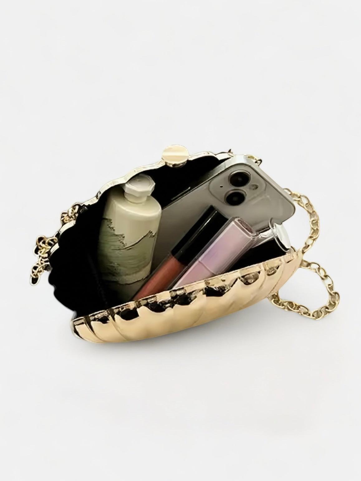 Muschel Clutch in Gold - Sorentis