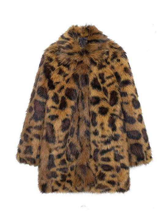 Langmantel mit Leopardenmuster - Sorentis