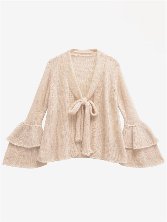 Feinstrick Bow Cardigan