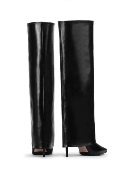 Kneehohe Stiletto Stiefel - Sorentis