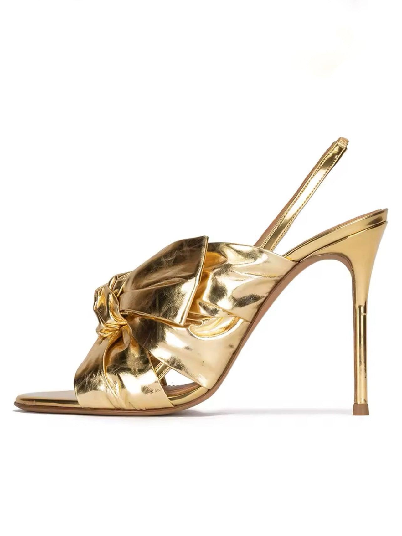 Metalische High-Heels mit Knoten - Sorentis