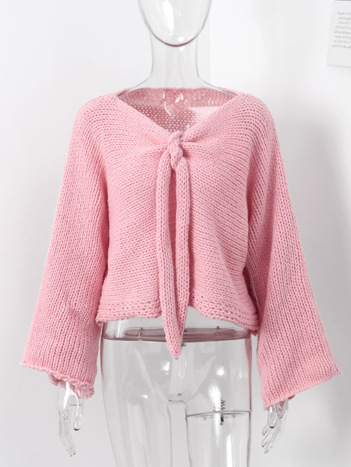 Knitted Cardigan mit Knoten