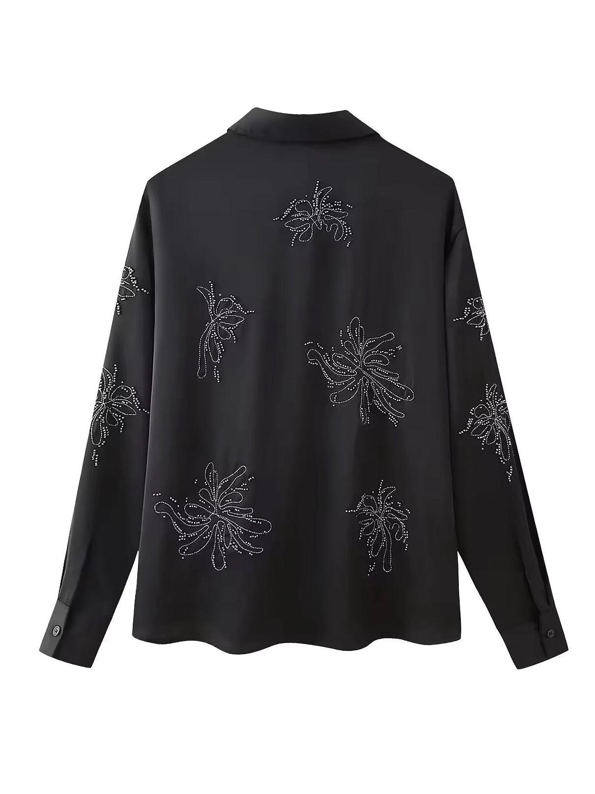 Baumwolle-Satin Zweiteiler mit Perlen Details - Sorentis