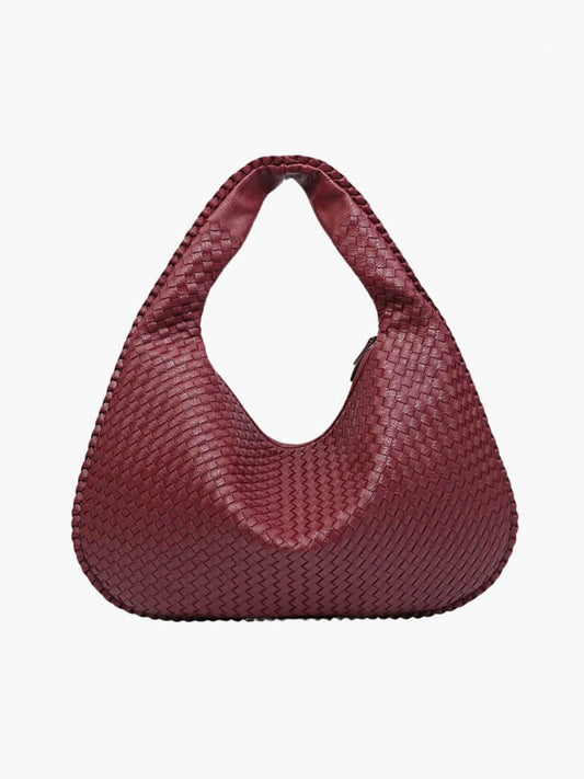 Geflochtener Shopper in Burgundy - Sorentis