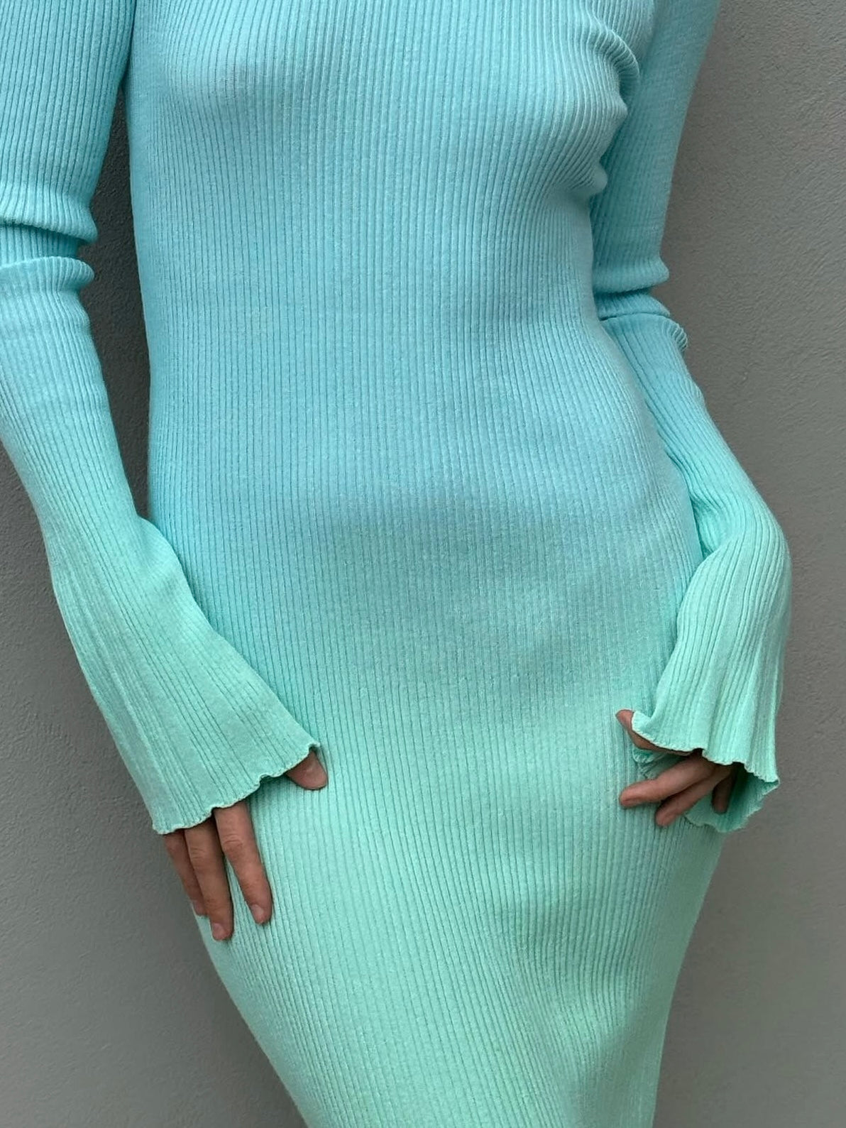 Maxi-Strickkleid mit Farbverlauf