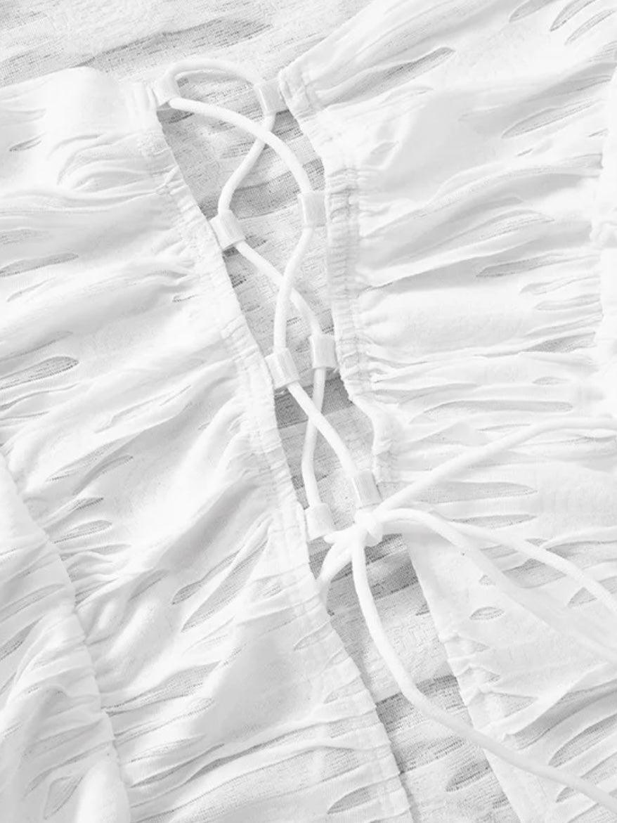 Langarm-Shirt mit Schnürung und Cut-Out-Details - Sorentis