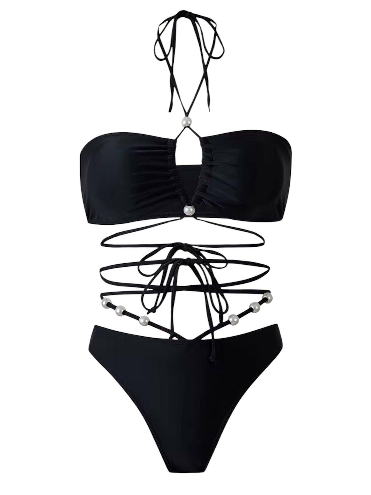 Perlen Bikini Set 3 Teilig