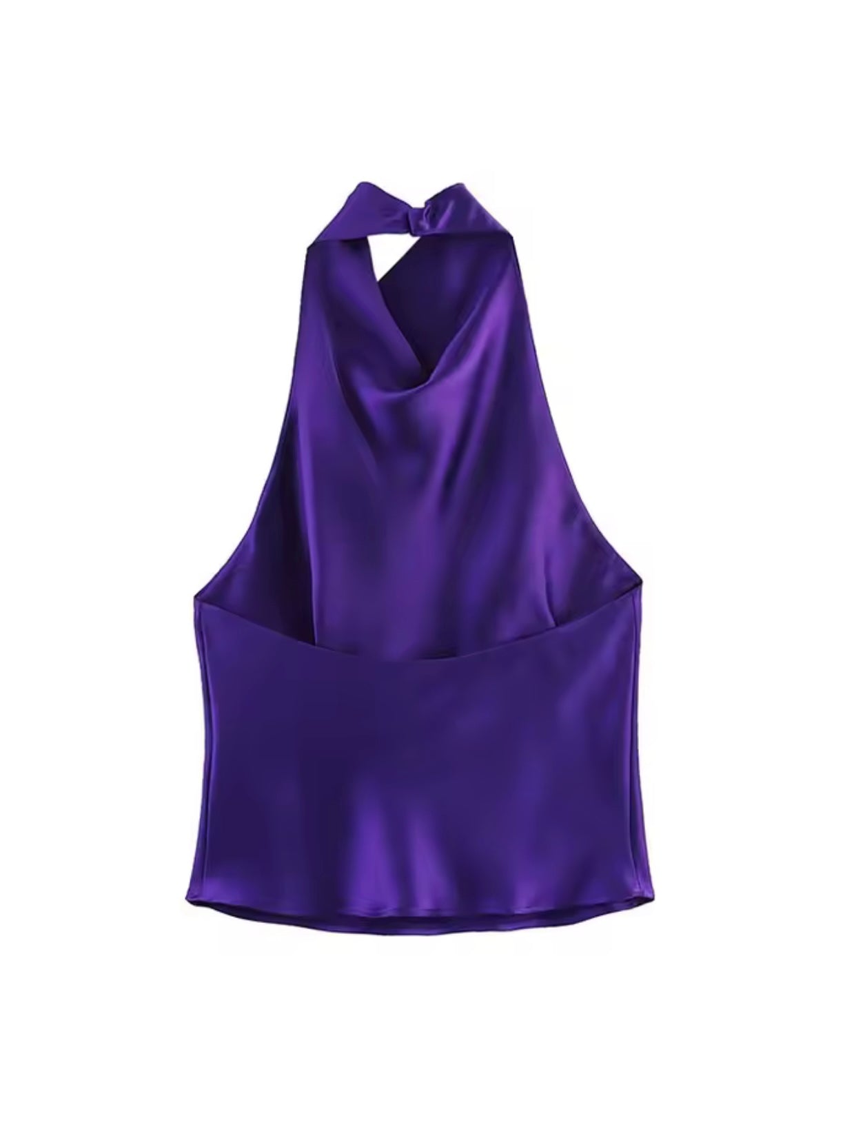 Satin Co-Ord Set – Top & Rock in Royal Violet