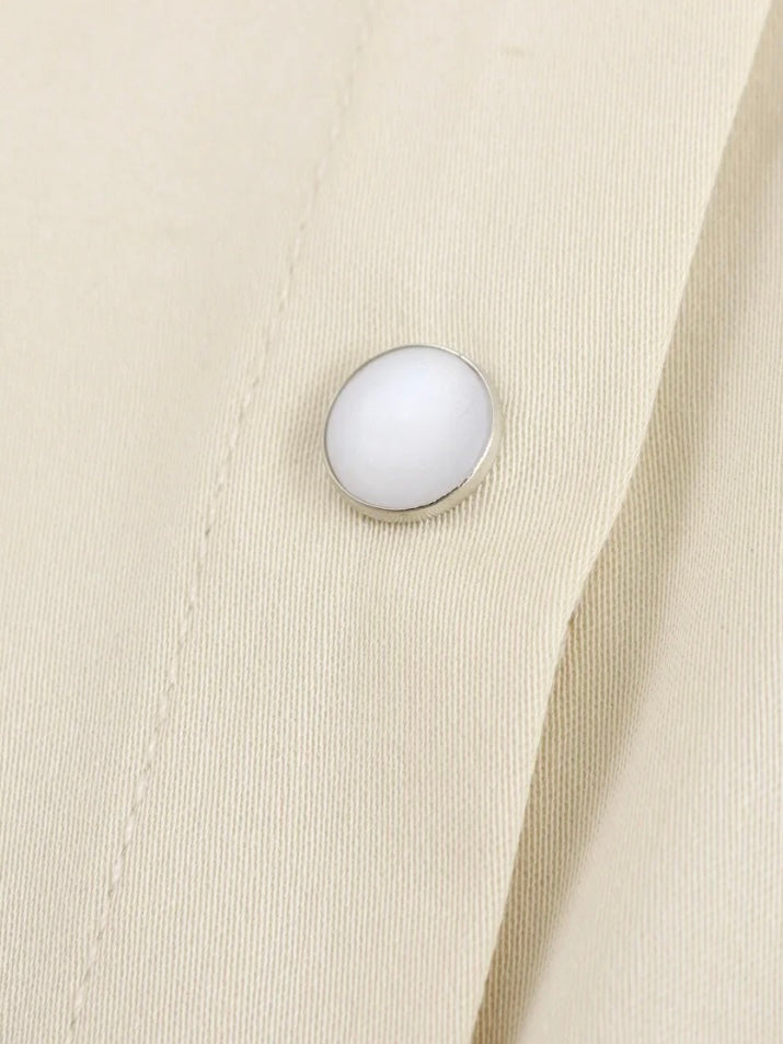 Kurzärmeliges Hemdkleid mit Taschen