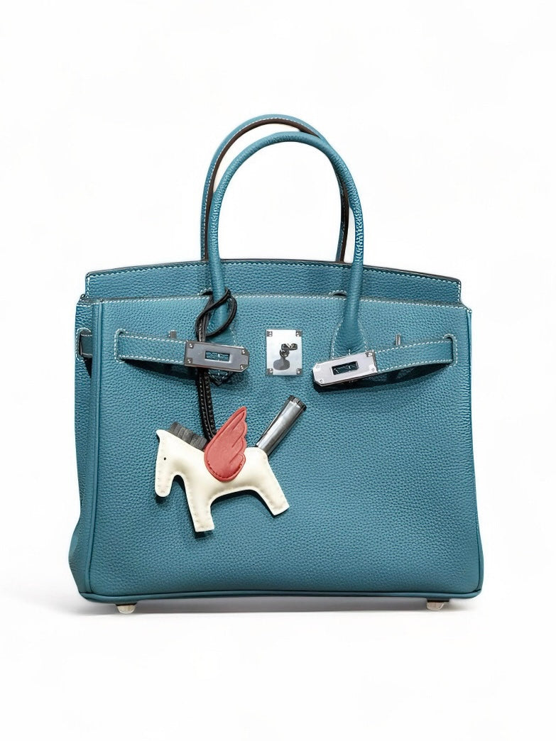 Echtleder Noble Handtasche Klassiker 30cm