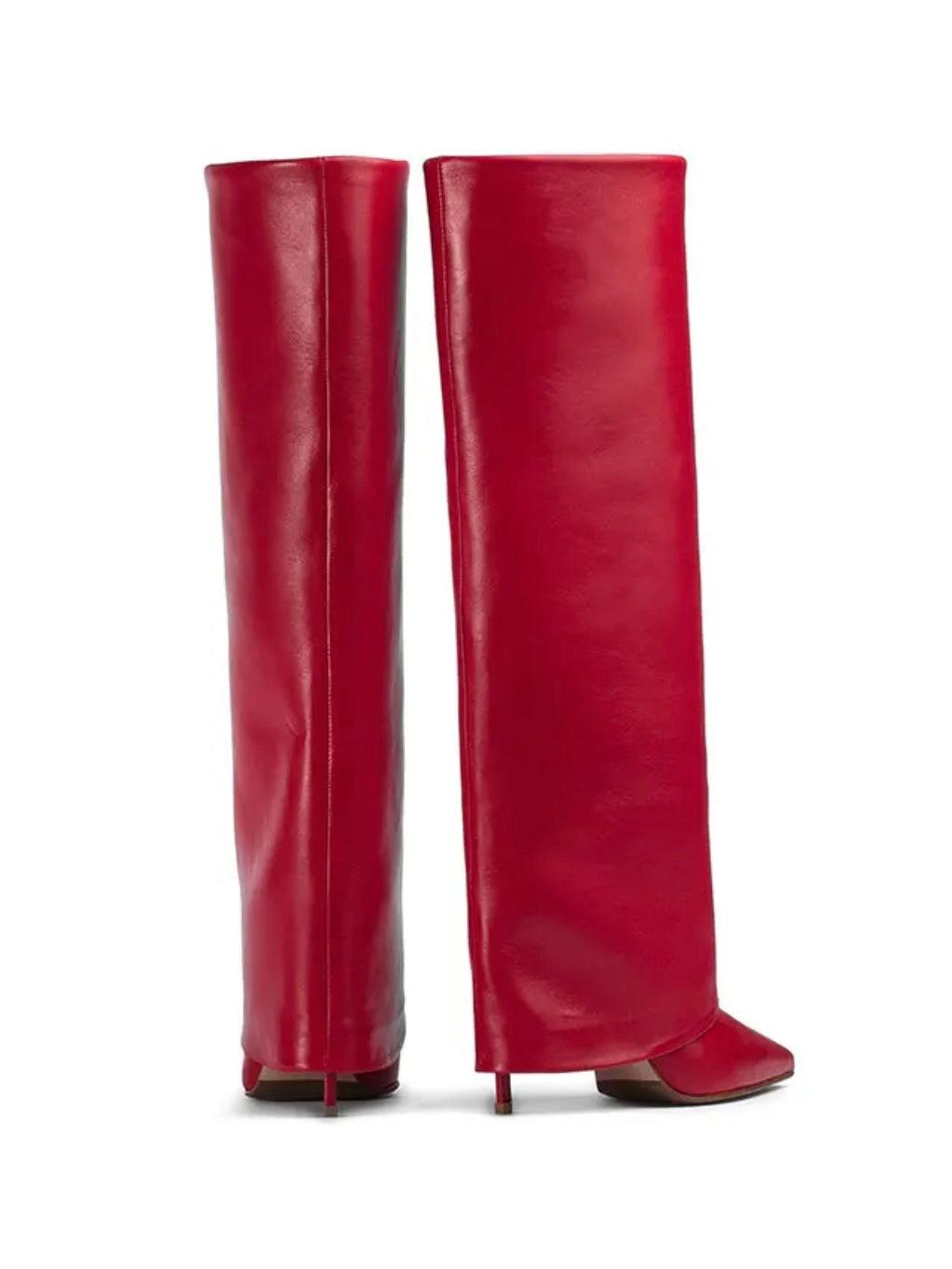 Kneehohe Stiletto Stiefel - Sorentis