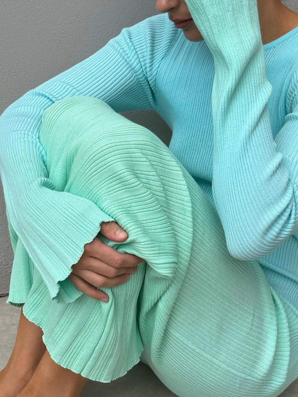 Maxi-Strickkleid mit Farbverlauf