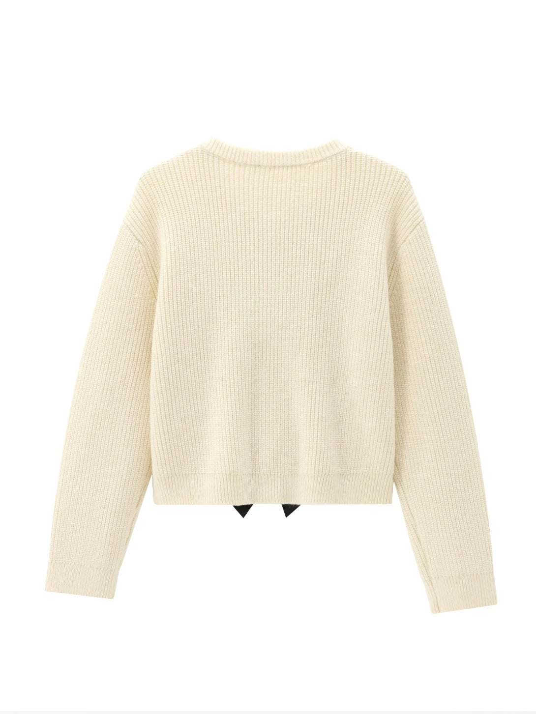 Strick Cardigan mit Kontrast Schleifen
