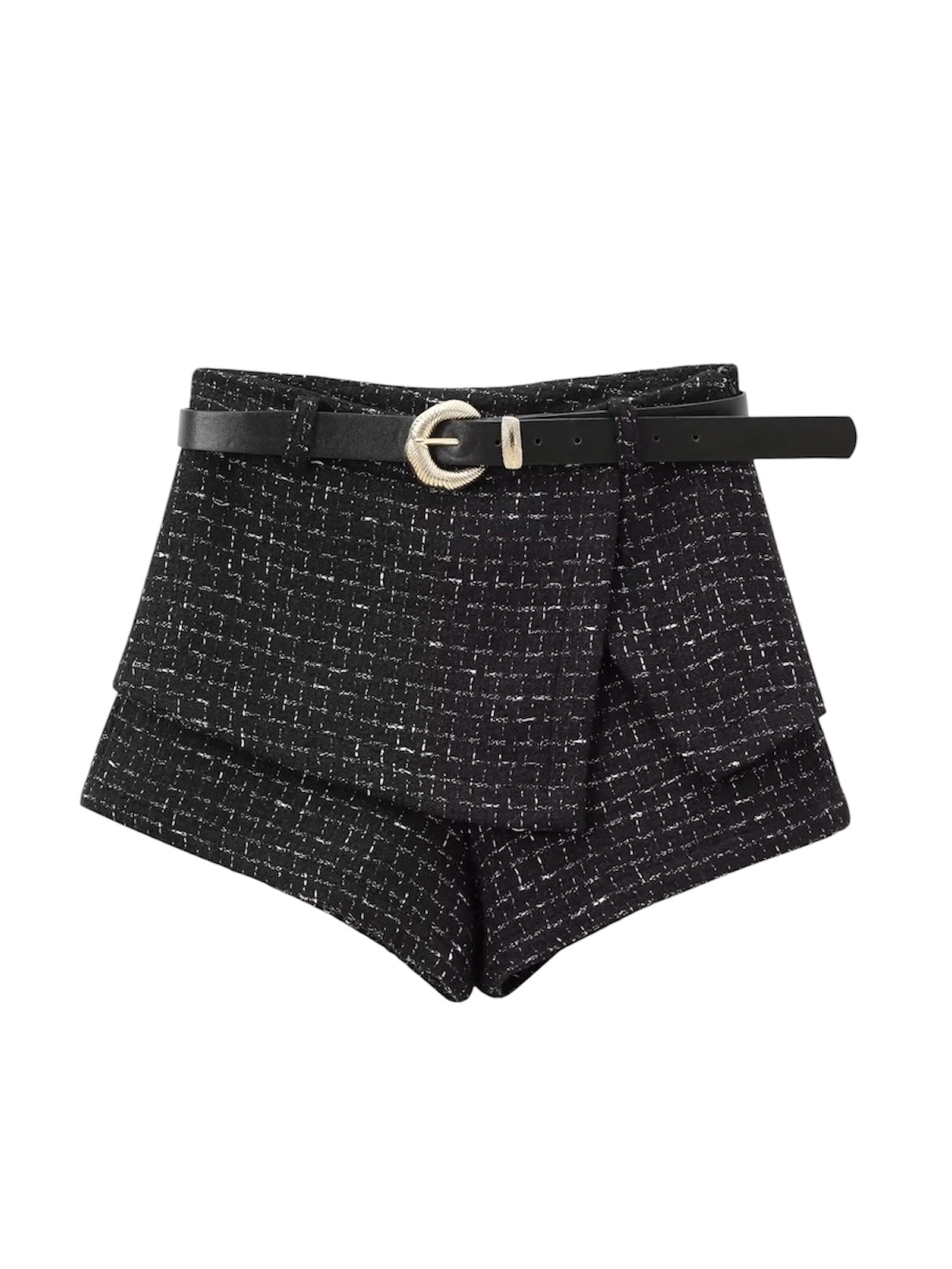 Tweed-Zweiteiler taillierte Weste mit einem Hosenrock