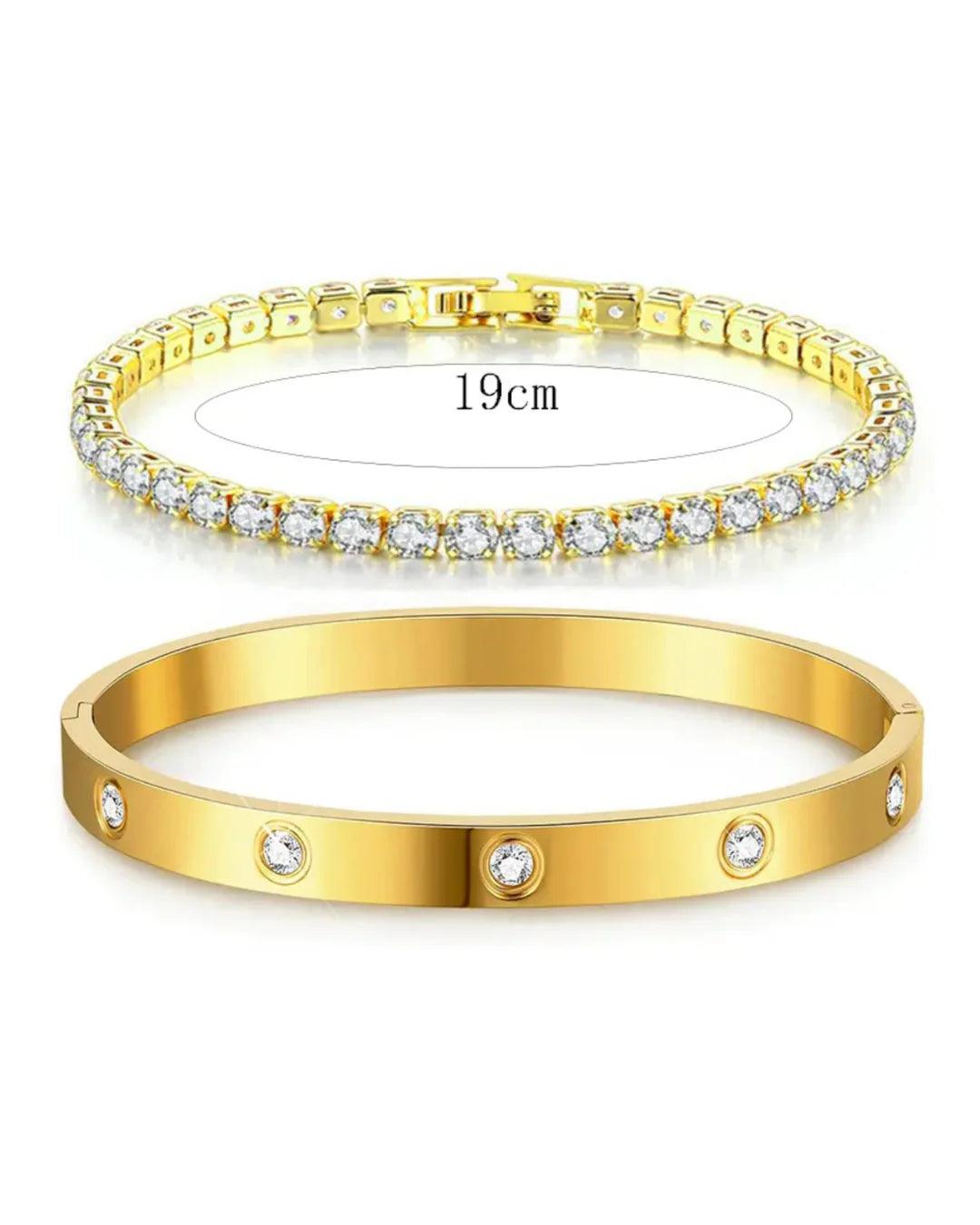 14-Karat vergoldetes Armband Set - Sorentis