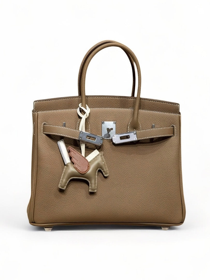 Echtleder Noble Handtasche Klassiker 30cm