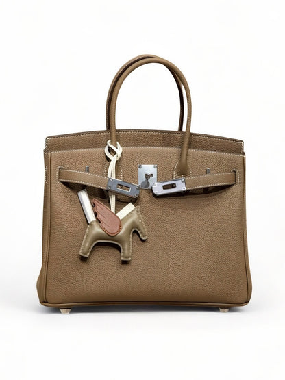 Echtleder Noble Handtasche Klassiker 30cm