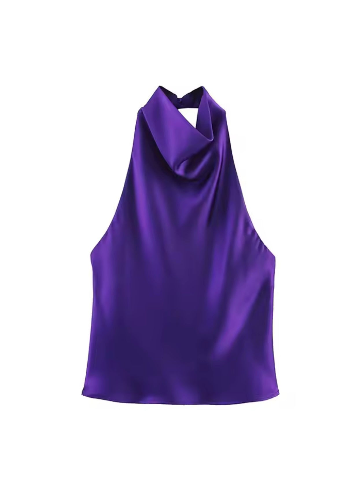 Satin Co-Ord Set – Top & Rock in Royal Violet