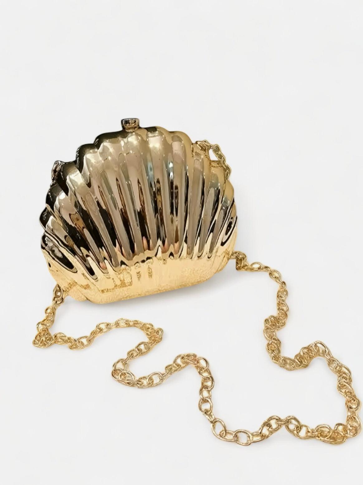 Muschel Clutch in Gold - Sorentis