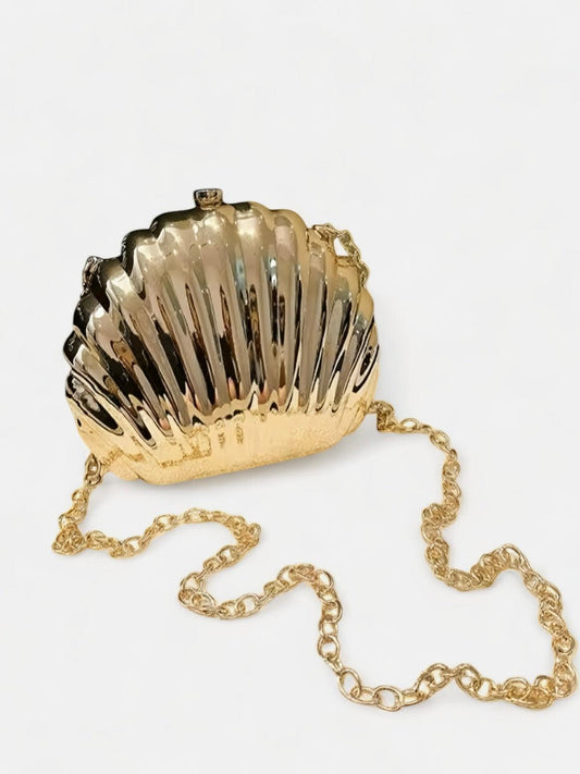 Muschel Clutch in Gold - Sorentis