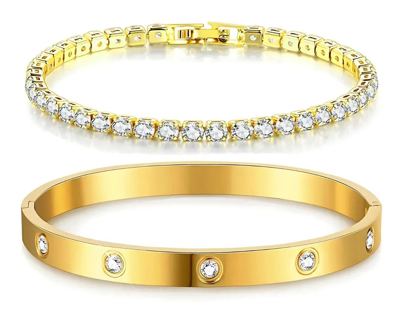 14-Karat vergoldetes Armband Set - Sorentis