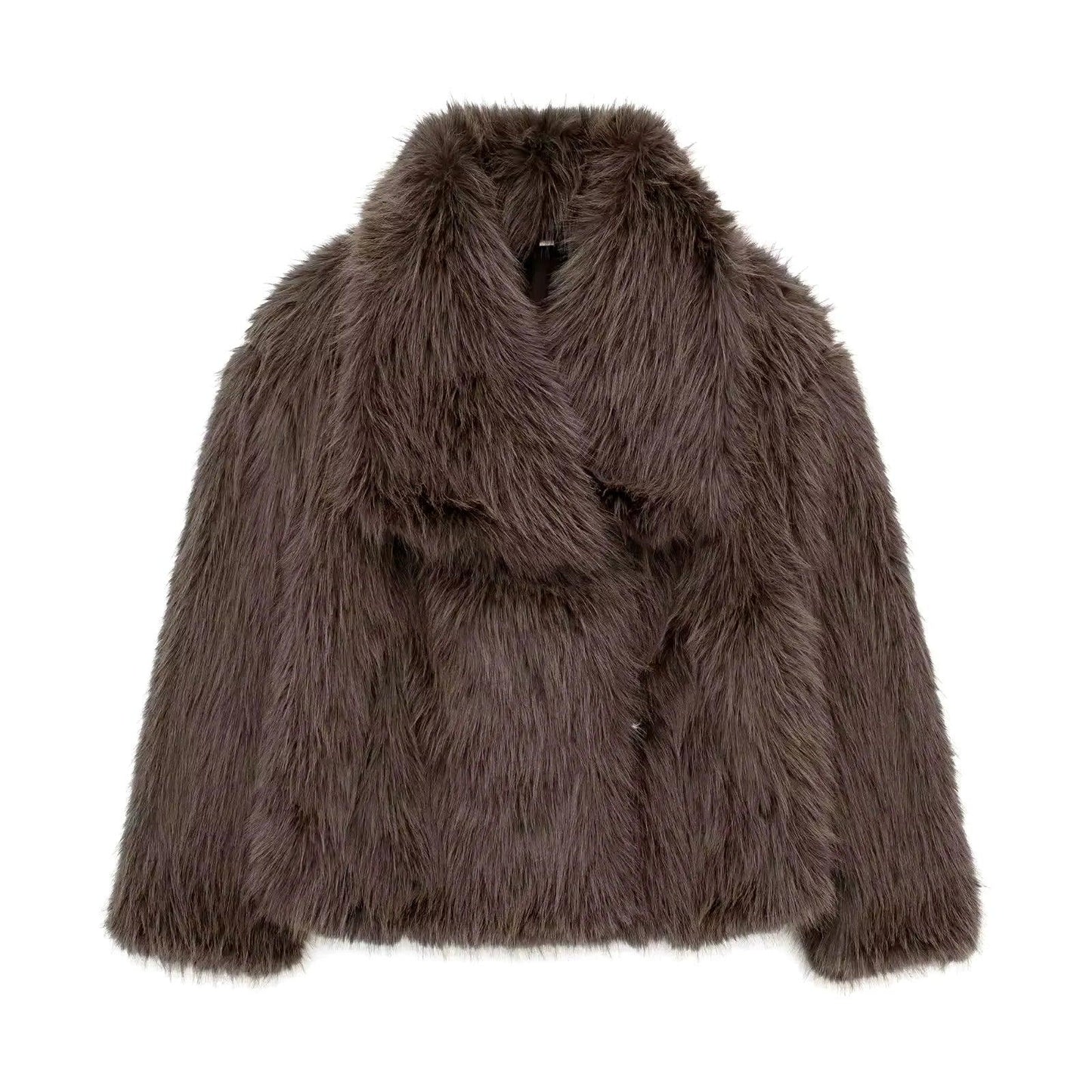 Kunstpelzjacke mit breitem Kragen - Sorentis