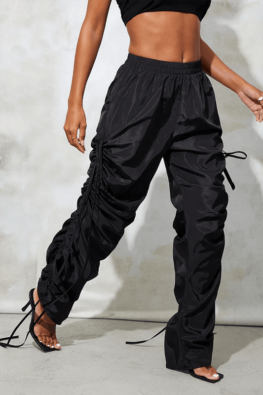 Ruched Cargohose mit Glanzeffekt - Sorentis