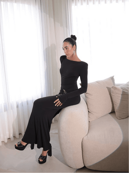 Bodycoon Maxi-Kleid mit Raffungen - Sorentis